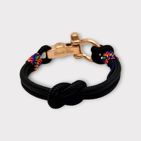 SEAMAN Compass Bracelet Black Rainbow