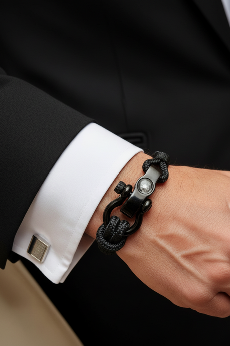 SEAMAN Compass Bracelet Black