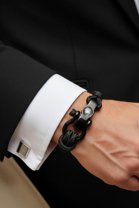 SEAMAN Compass Bracelet Black