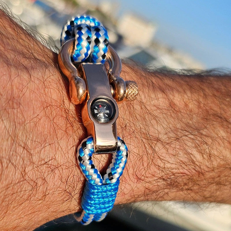 SEAMAN Compass Bracelet Blue Mix