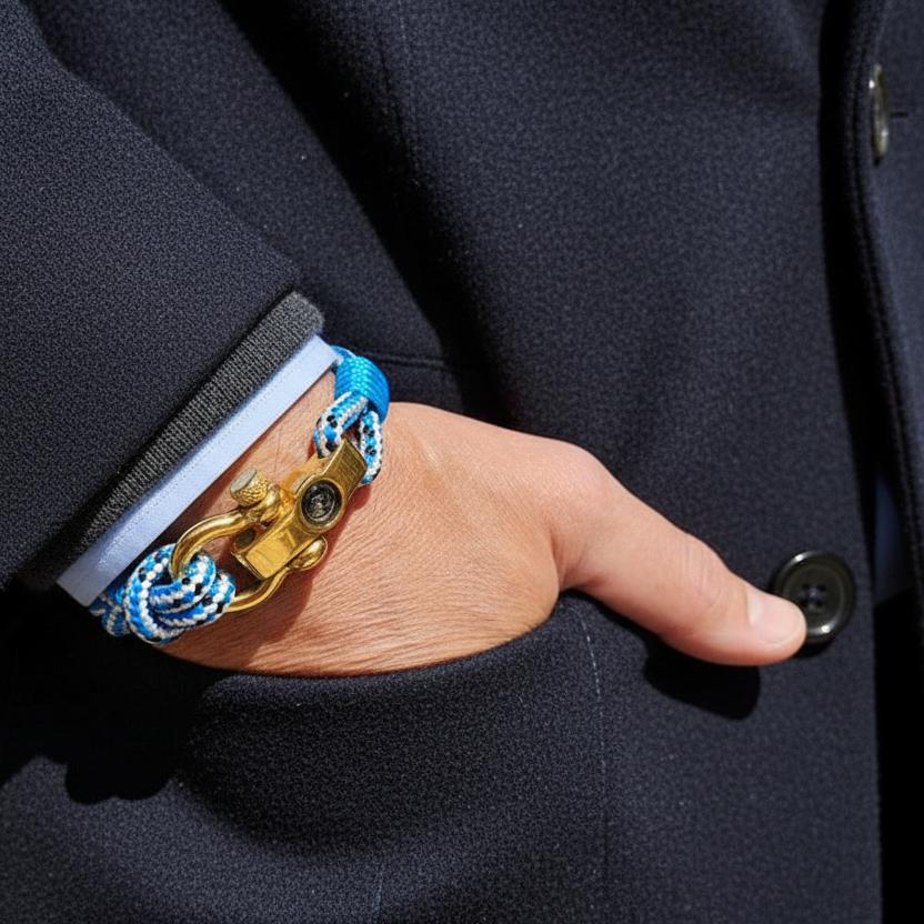 SEAMAN Compass Bracelet Blue Mix