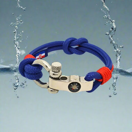 SEAMAN Compass Bracelet Blue Red