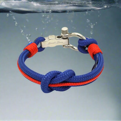 SEAMAN Compass Bracelet Blue Red