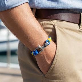 SEAMAN Compass Bracelet Blue Yellow