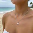 Steel necklace with OCEAN MINI sea turtle pendant