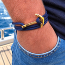 YACHT CREW großes Ankerarmband marineblau