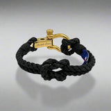 WAVES 4mm Nautical Clasp Bracelet Black