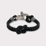 WAVES Soft Rope Bracelet Black Grey