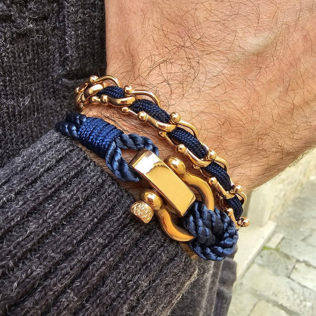 WAVES Soft Rope Bracelet Navy Blue