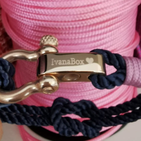 WAVES Soft Rope Bracelet Navy Blue Lavender Pink