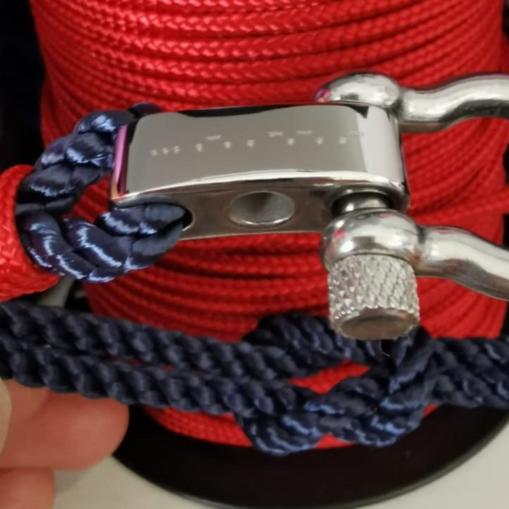 WAVES Soft Rope Bracelet Navy Blue Red