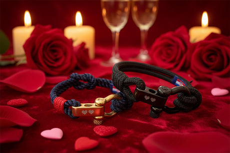 WAVES Soft Rope Bracelet Navy Blue Red