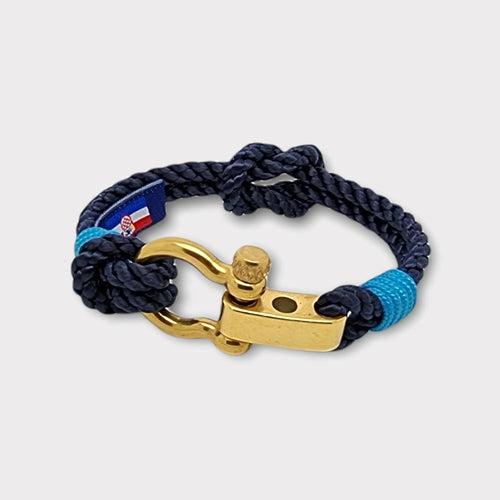 WAVES Soft Rope Bracelet Navy Blue Turquoise