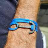YACHT CLUB big anchor bracelet baby blue