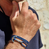 YACHT CLUB big anchor bracelet blue camo