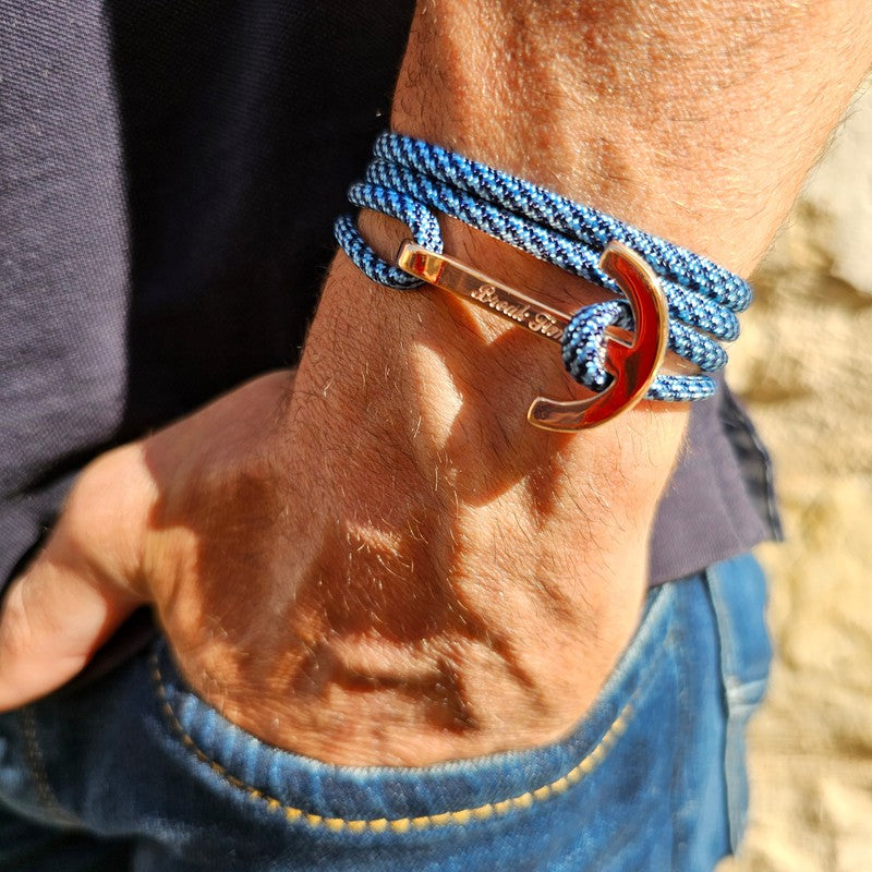 YACHT CLUB big anchor bracelet blue mix