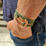 YACHT CLUB big anchor bracelet camo green