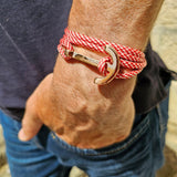 YACHT CLUB big anchor bracelet candy cane