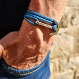 YACHT CLUB big anchor bracelet gray blue