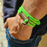 YACHT CLUB big anchor bracelet neon green