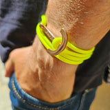 YACHT CLUB big anchor bracelet neon yellow