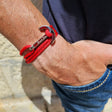 YACHT CLUB big anchor bracelet red