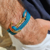 YACHT CLUB big anchor bracelet teal