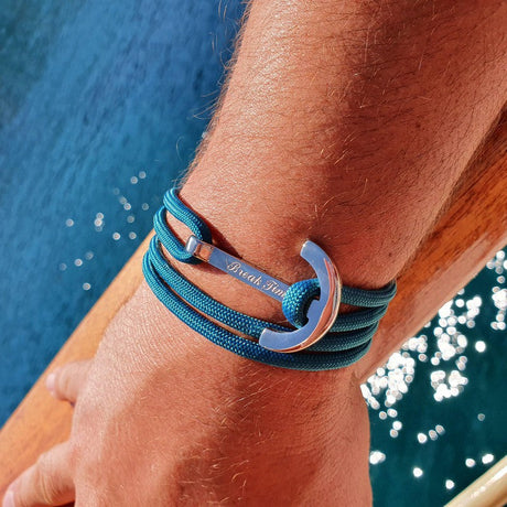 YACHT CLUB big anchor bracelet teal