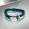 YACHT CLUB medium anchor bracelet blue vert