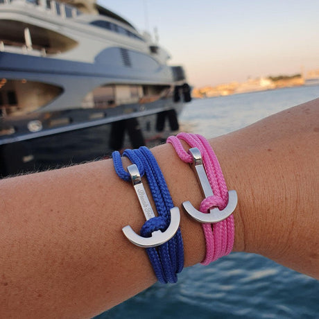 YACHT CLUB medium anchor bracelet bubble gum pink