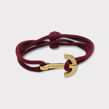 YACHT CLUB medium anchor bracelet burgundy