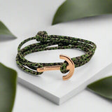 YACHT CLUB medium anchor bracelet green camo