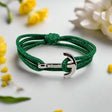 YACHT CLUB medium anchor bracelet green