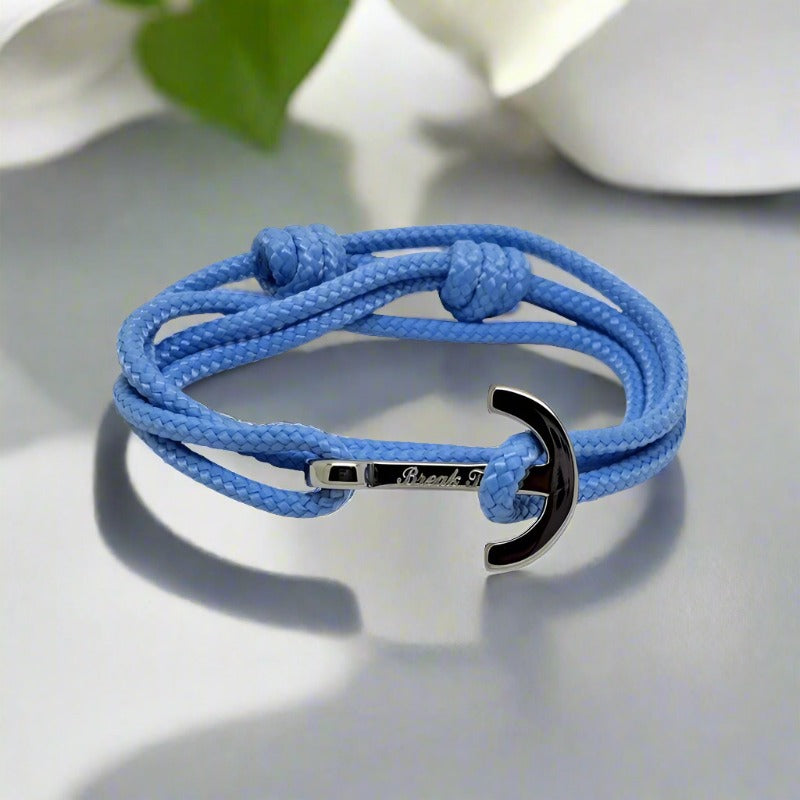 YACHT CLUB medium anchor bracelet lavender blue