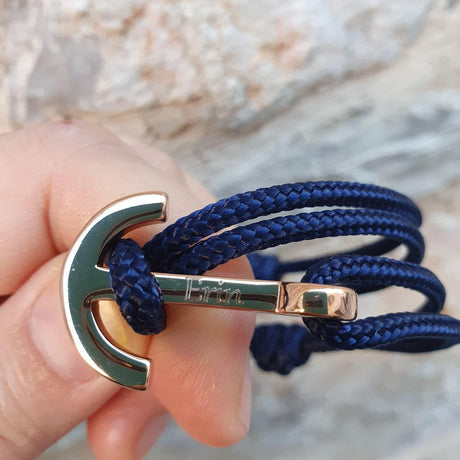 YACHT CLUB medium anchor bracelet midnight blue