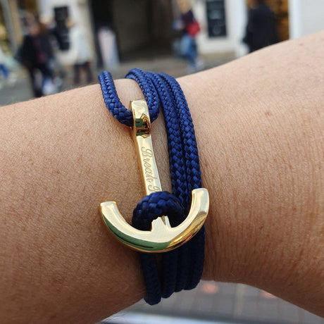 YACHT CLUB medium anchor bracelet midnight blue