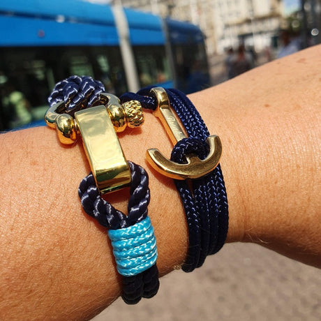 YACHT CLUB medium anchor bracelet midnight blue