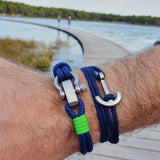 YACHT CLUB medium anchor bracelet midnight blue