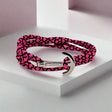 YACHT CLUB medium anchor bracelet neon pink