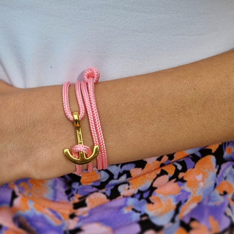 YACHT CLUB medium anchor bracelet pastel pink