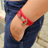 YACHT CLUB medium anchor bracelet red