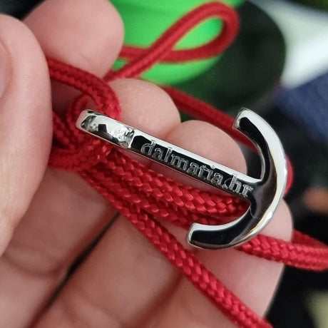 YACHT CLUB medium anchor bracelet red