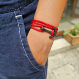 YACHT CLUB medium anchor bracelet red