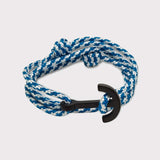 YACHT CLUB medium anchor bracelet turquoise white