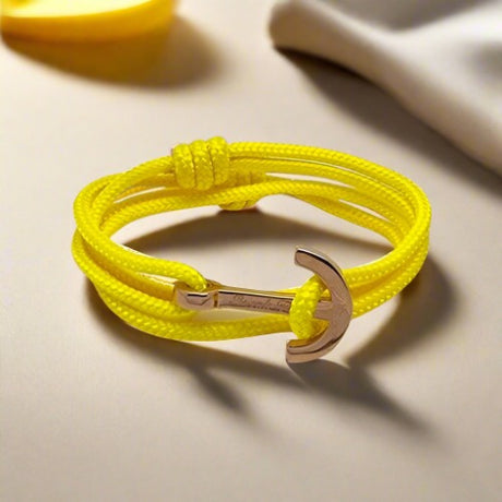 YACHT CLUB medium anchor bracelet yellow