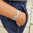 YACHT CLUB mini anchor bracelet baby blue