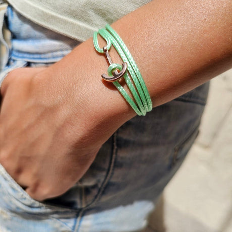 YACHT CLUB mini anchor bracelet baby green