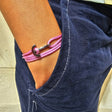 YACHT CLUB mini anchor bracelet lavender pink