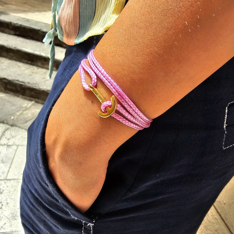 YACHT CLUB mini anchor bracelet lavender pink