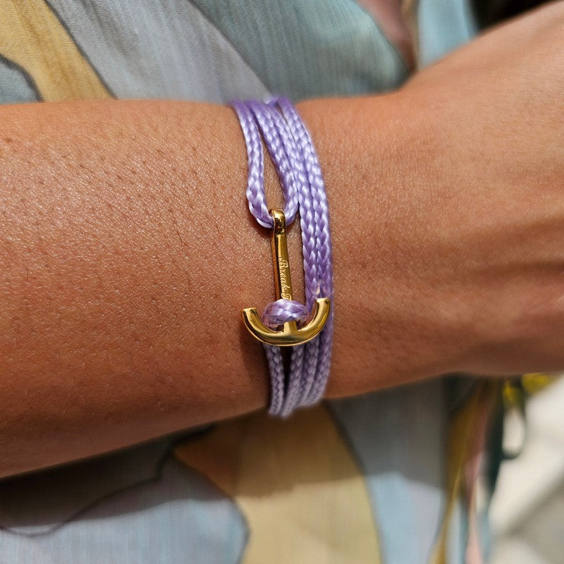 YACHT CLUB mini anchor bracelet lavender purple